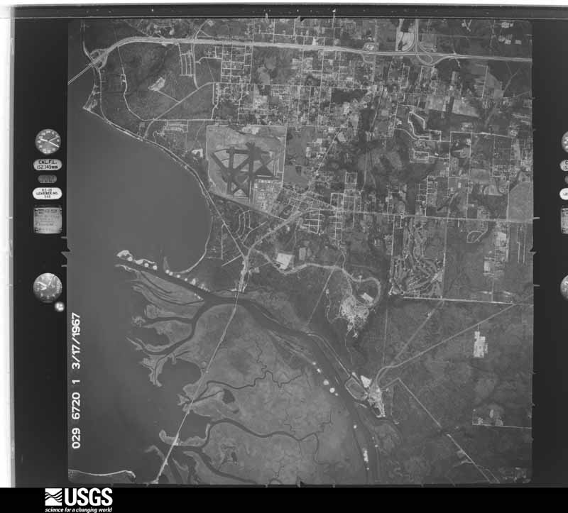 U.S. Geological Survey aerial photograph, 1967-03-17, scale 1:42973