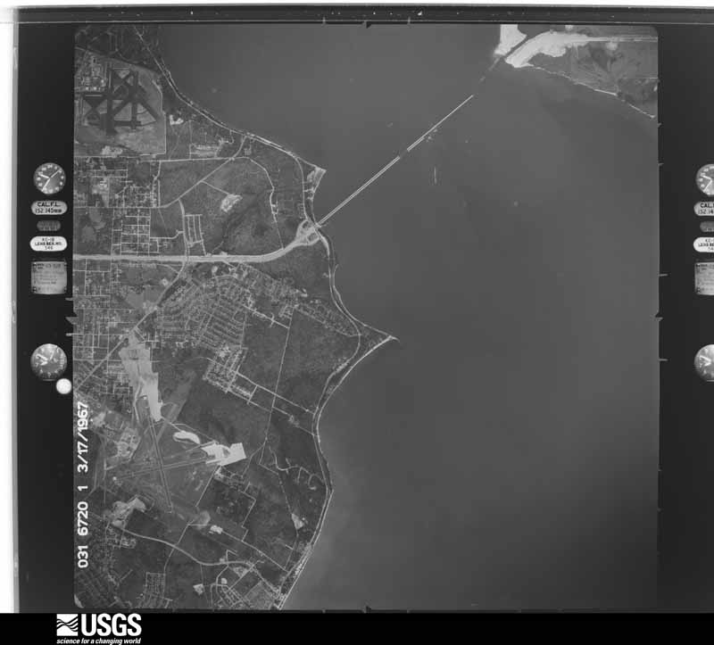 U.S. Geological Survey aerial photograph, 1967-03-17, scale 1:43615