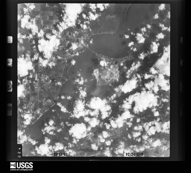 U.S. Geological Survey aerial photograph, 1969-08-19, scale 1:64643
