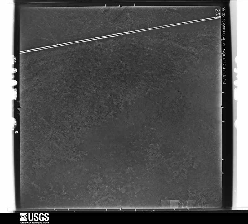 U.S. Geological Survey aerial photograph, 1960-01-20, scale 1:40000