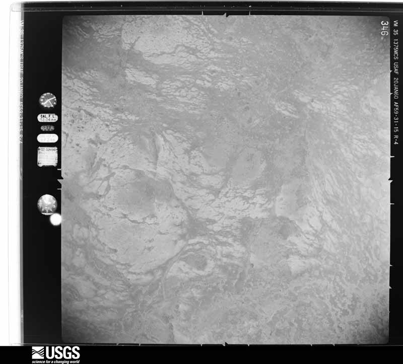 U.S. Geological Survey aerial photograph, 1960-01-20, scale 1:40000