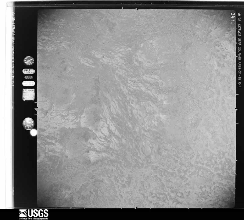 U.S. Geological Survey aerial photograph, 1960-01-20, scale 1:40000