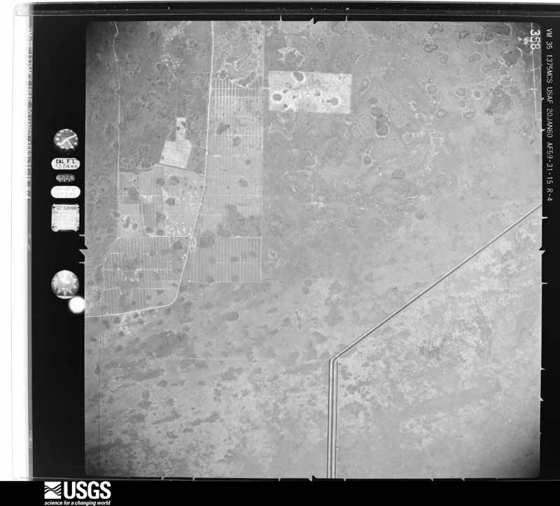 U.S. Geological Survey aerial photograph, 1960-01-20, scale 1:40000