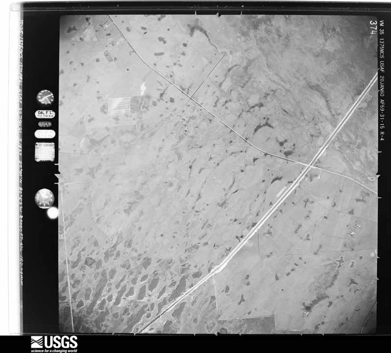 U.S. Geological Survey aerial photograph, 1960-01-20, scale 1:40000