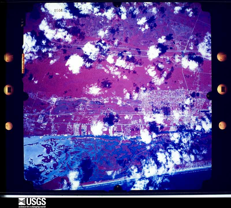 U.S. Geological Survey aerial photograph, 1989-04-02, scale 1:65000