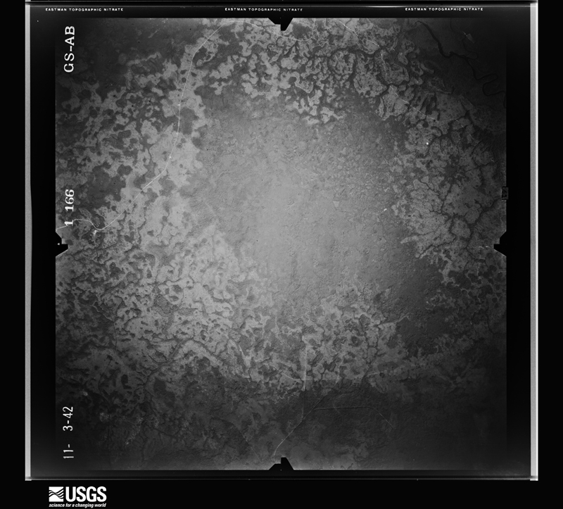 U.S. Geological Survey aerial photograph, 1942-11-03, scale 1:43100