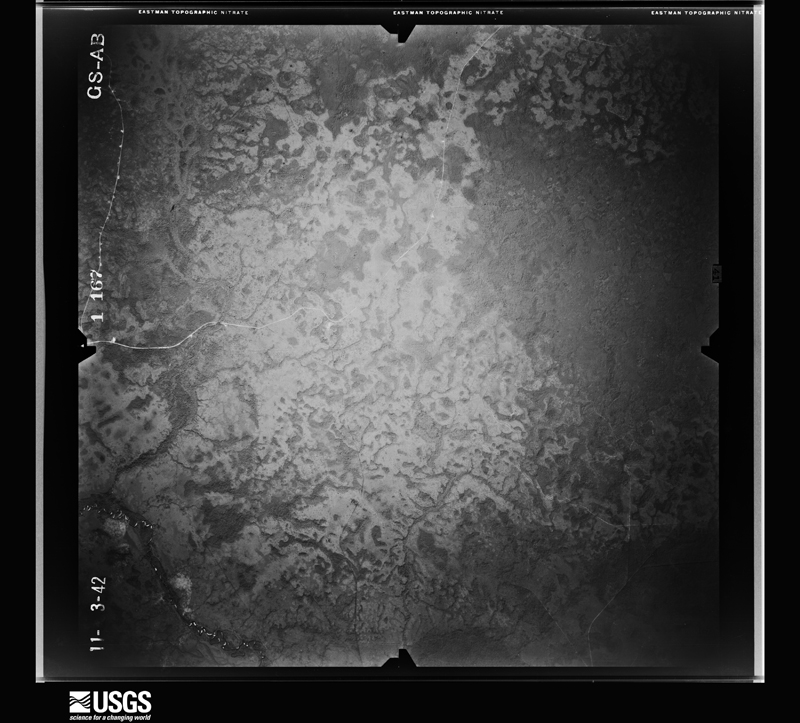 U.S. Geological Survey aerial photograph, 1942-11-03, scale 1:43100