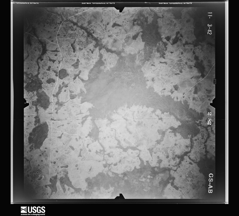 U.S. Geological Survey aerial photograph, 1942-11-03, scale 1:43100
