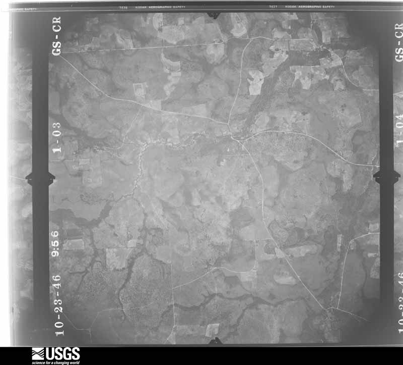U.S. Geological Survey aerial photograph, 1946-10-23, scale 1:27200