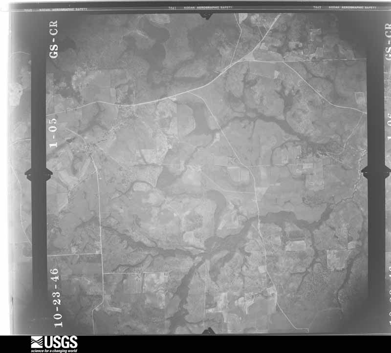 U.S. Geological Survey aerial photograph, 1946-10-23, scale 1:27200