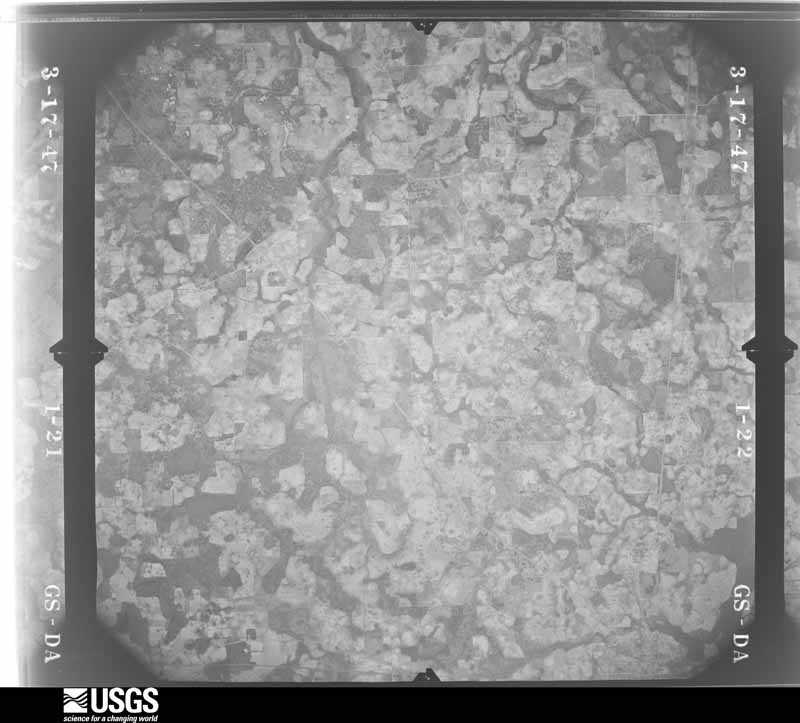 U.S. Geological Survey aerial photograph, 1947-03-17, scale 1:43200
