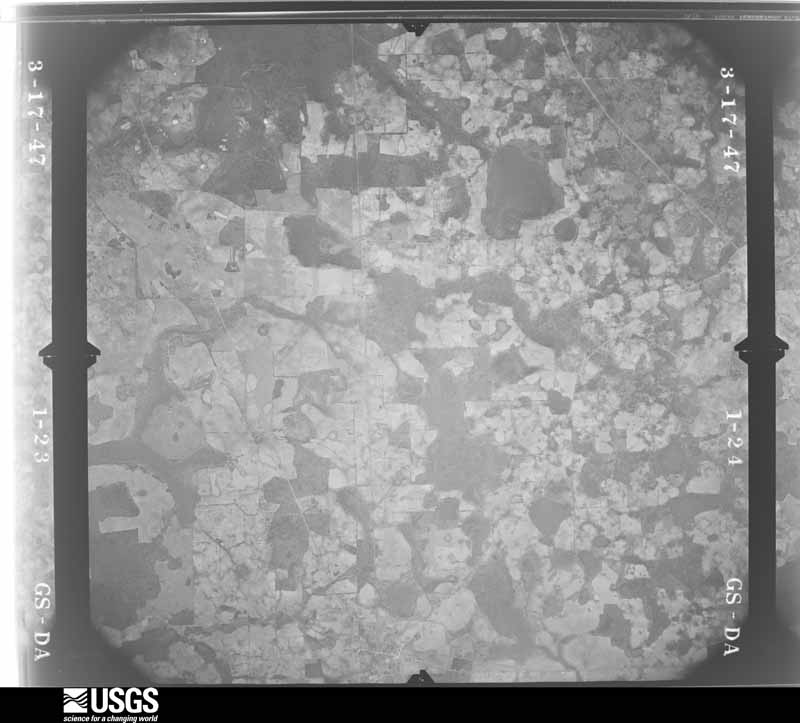 U.S. Geological Survey aerial photograph, 1947-03-17, scale 1:43200