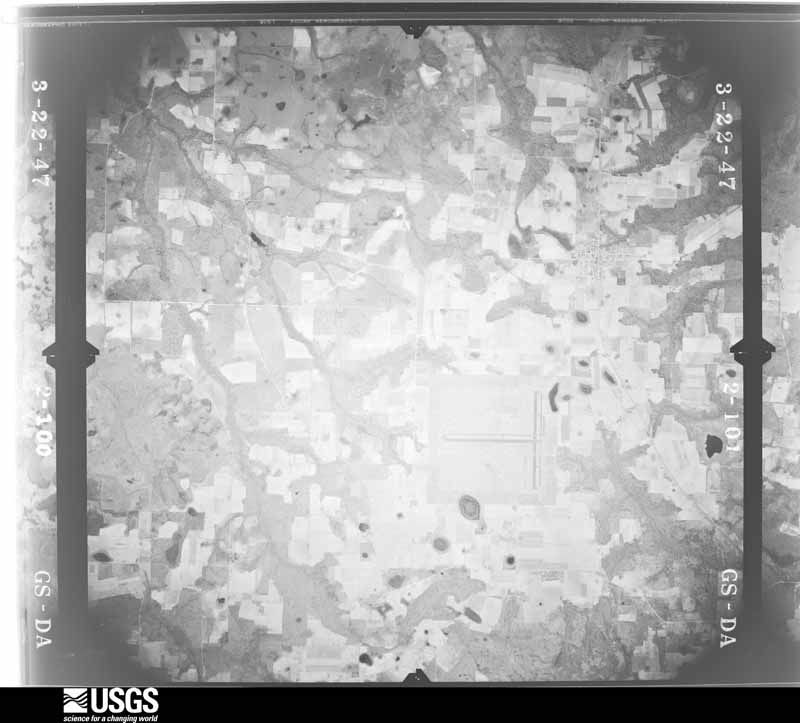 U.S. Geological Survey aerial photograph, 1947-03-22, scale 1:43200