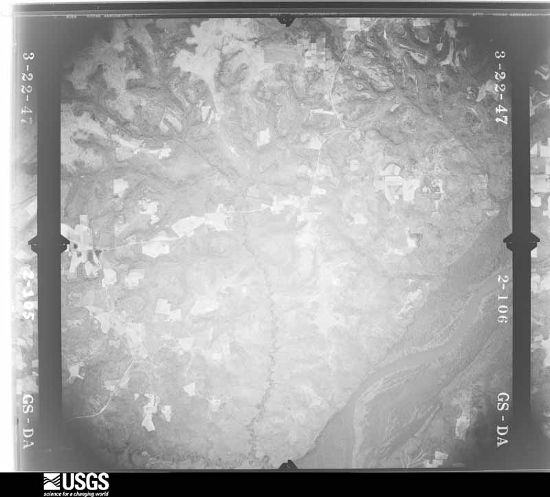U.S. Geological Survey aerial photograph, 1947-03-22, scale 1:43200