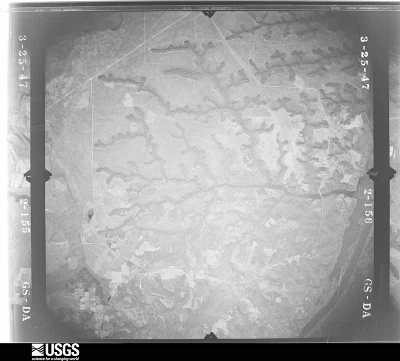 U.S. Geological Survey aerial photograph, 1947-03-25, scale 1:43200