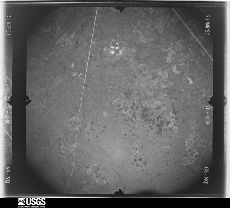U.S. Geological Survey aerial photograph, 1951-03-31, scale 1:32800