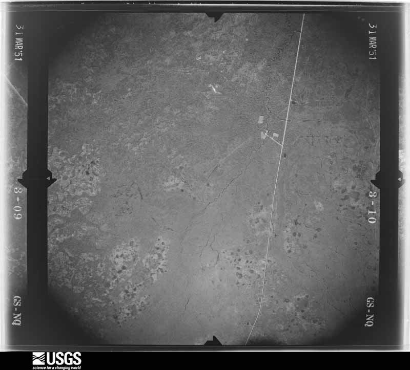 U.S. Geological Survey aerial photograph, 1951-03-31, scale 1:32800