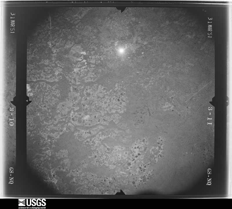 U.S. Geological Survey aerial photograph, 1951-03-31, scale 1:32800