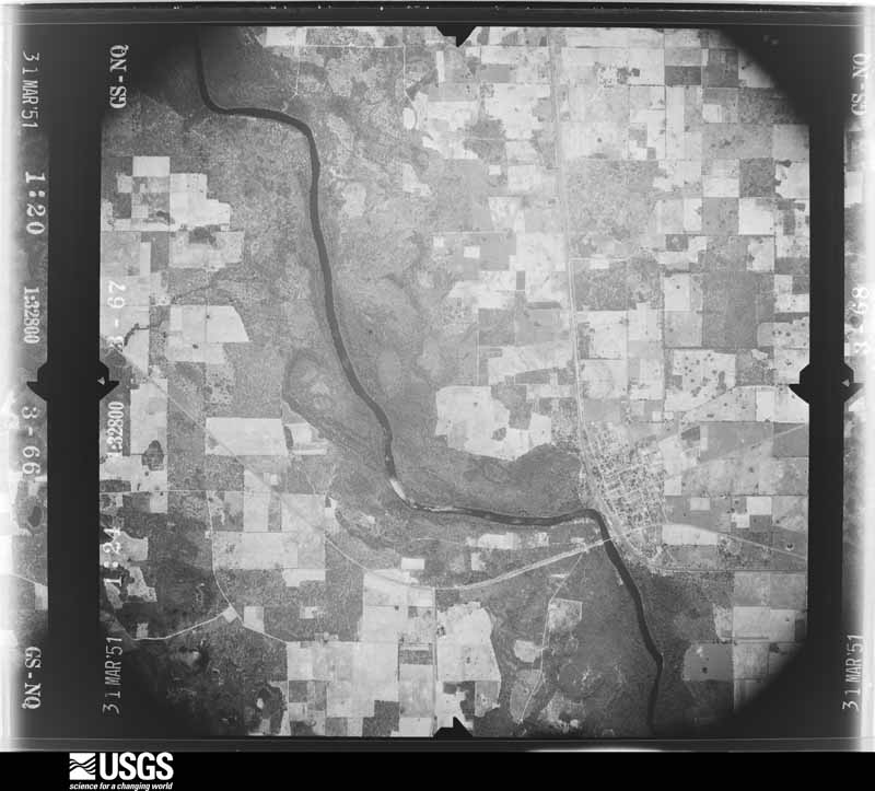 U.S. Geological Survey aerial photograph, 1951-03-31, scale 1:32800
