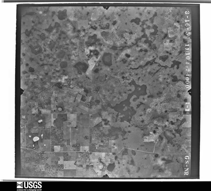 U.S. Geological Survey aerial photograph, 1951-03-16, scale 1:24000
