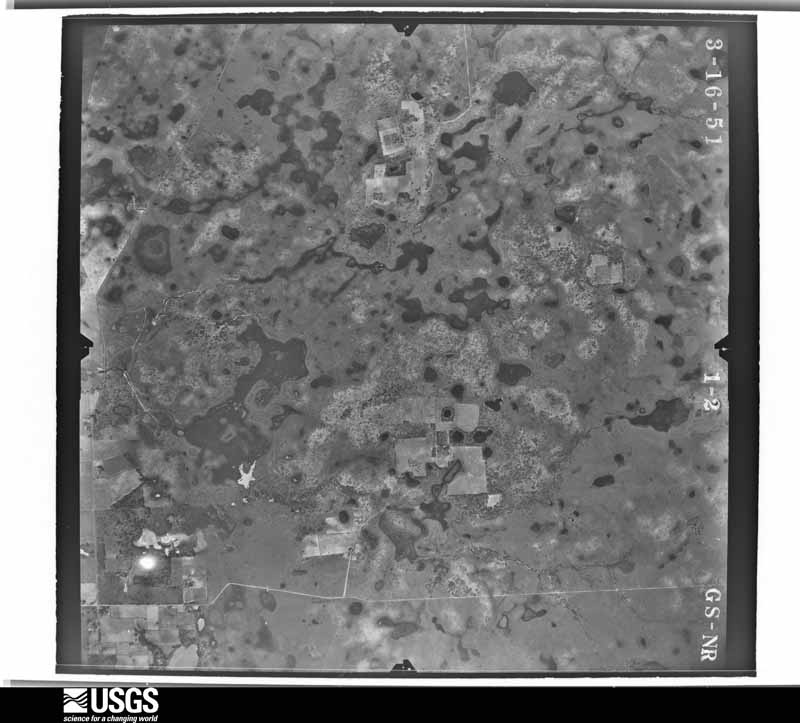 U.S. Geological Survey aerial photograph, 1951-03-16, scale 1:24000