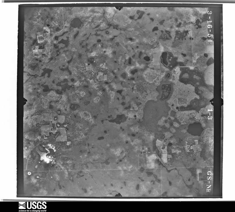 U.S. Geological Survey aerial photograph, 1951-03-16, scale 1:24000