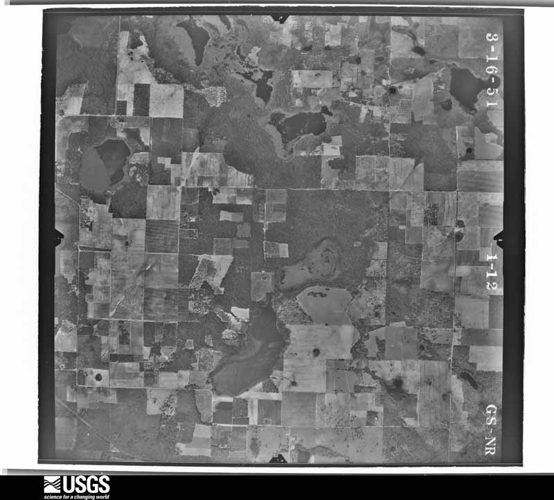U.S. Geological Survey aerial photograph, 1951-03-16, scale 1:24000