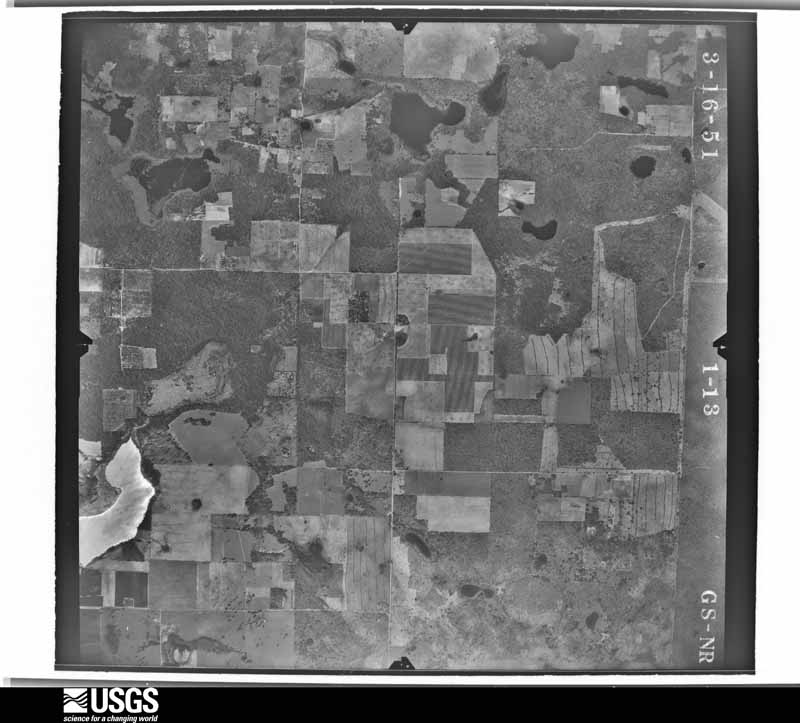 U.S. Geological Survey aerial photograph, 1951-03-16, scale 1:24000