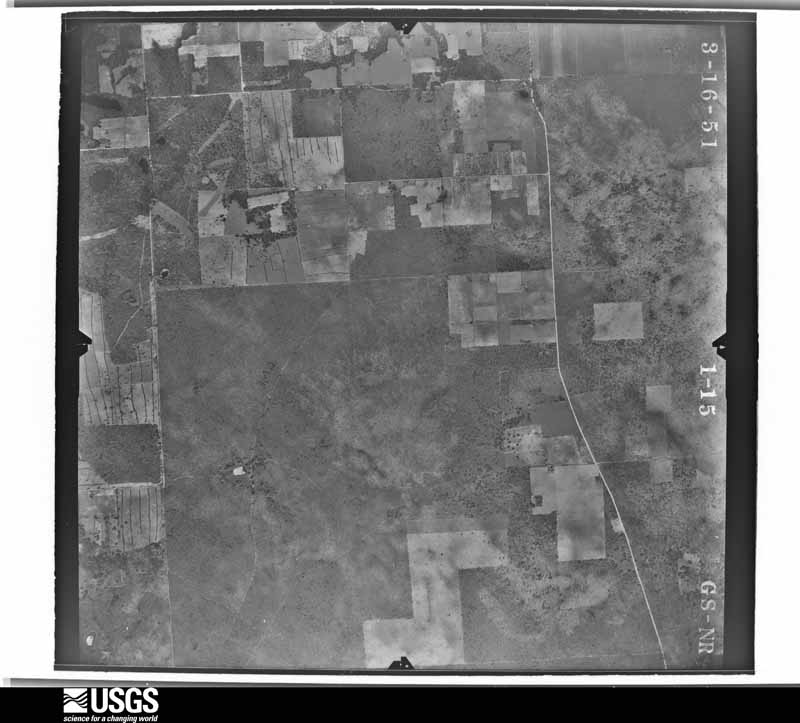 U.S. Geological Survey aerial photograph, 1951-03-16, scale 1:24000