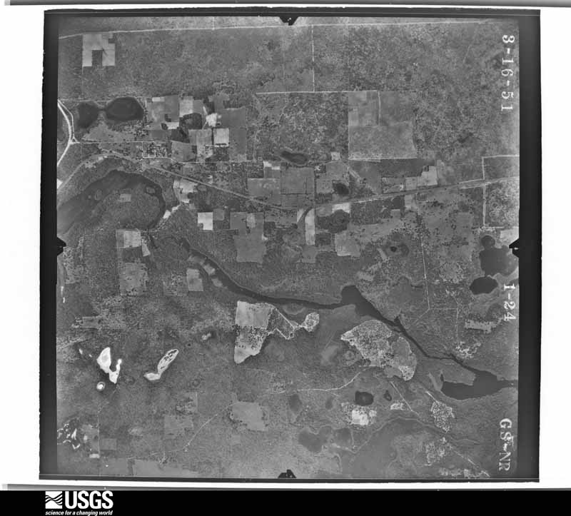 U.S. Geological Survey aerial photograph, 1951-03-16, scale 1:24000