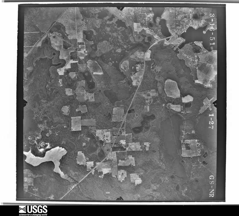 U.S. Geological Survey aerial photograph, 1951-03-16, scale 1:24000