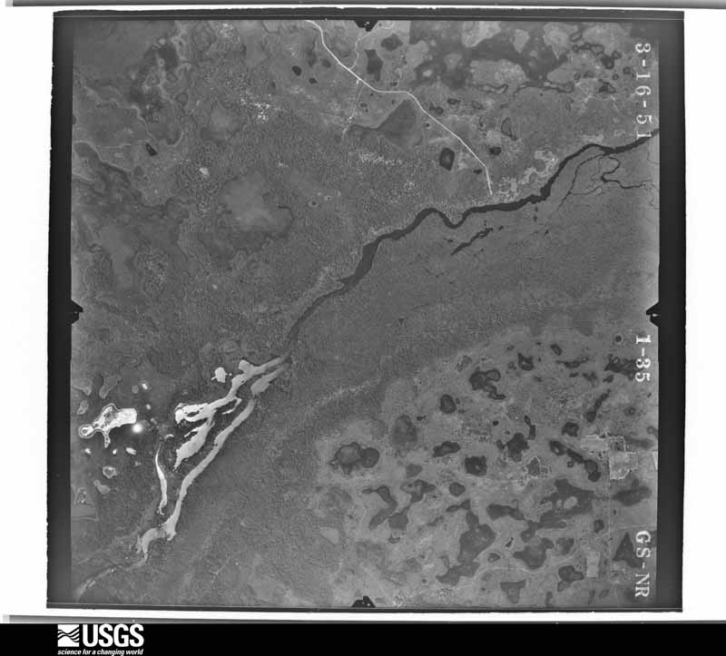 U.S. Geological Survey aerial photograph, 1951-03-16, scale 1:24000
