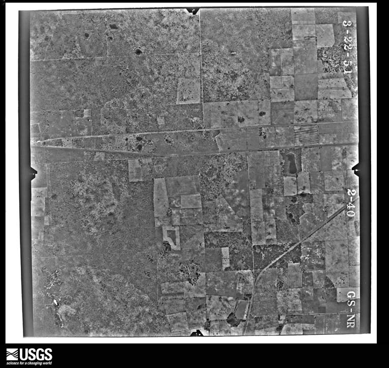U.S. Geological Survey aerial photograph, 1951-03-22, scale 1:24000
