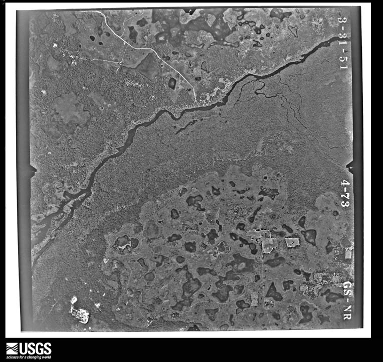 U.S. Geological Survey aerial photograph, 1951-03-31, scale 1:24000