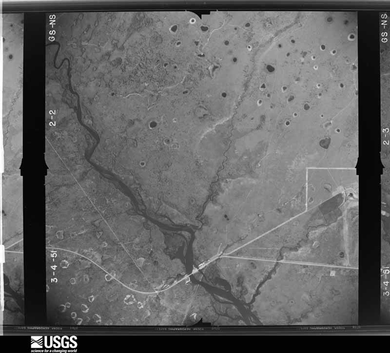 U.S. Geological Survey aerial photograph, 1951-03-04, scale 1:28400
