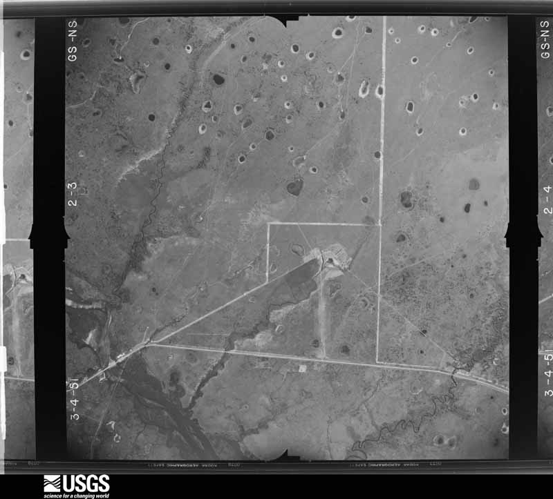 U.S. Geological Survey aerial photograph, 1951-03-04, scale 1:28400