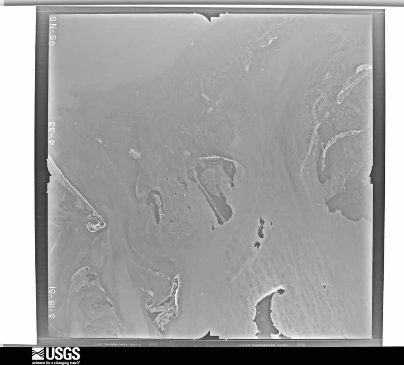 U.S. Geological Survey aerial photograph, 1951-03-18, scale 1:28400