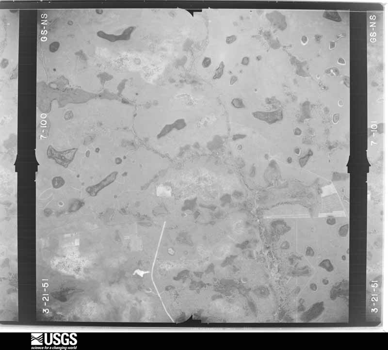 U.S. Geological Survey aerial photograph, 1951-03-21, scale 1:28400