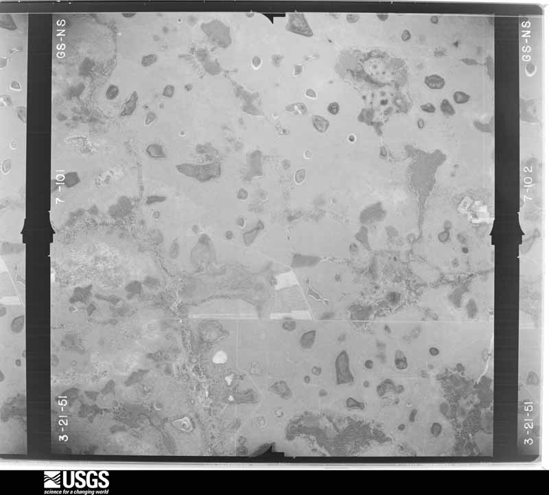 U.S. Geological Survey aerial photograph, 1951-03-21, scale 1:28400