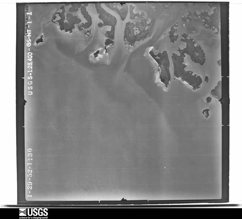 U.S. Geological Survey aerial photograph, 1952-01-29, scale 1:28400