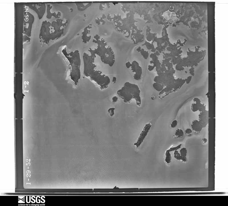 U.S. Geological Survey aerial photograph, 1952-01-29, scale 1:28400