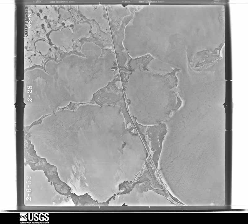U.S. Geological Survey aerial photograph, 1952-02-06, scale 1:28400