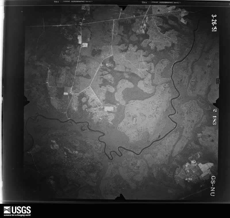 U.S. Geological Survey aerial photograph, 1951-03-26, scale 1:32800