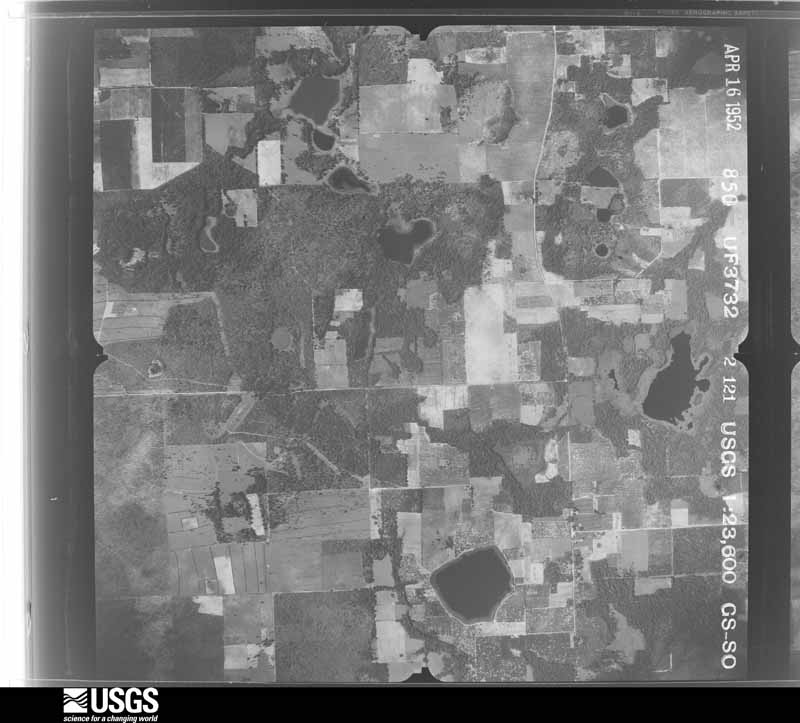 U.S. Geological Survey aerial photograph, 1952-04-16, scale 1:23600