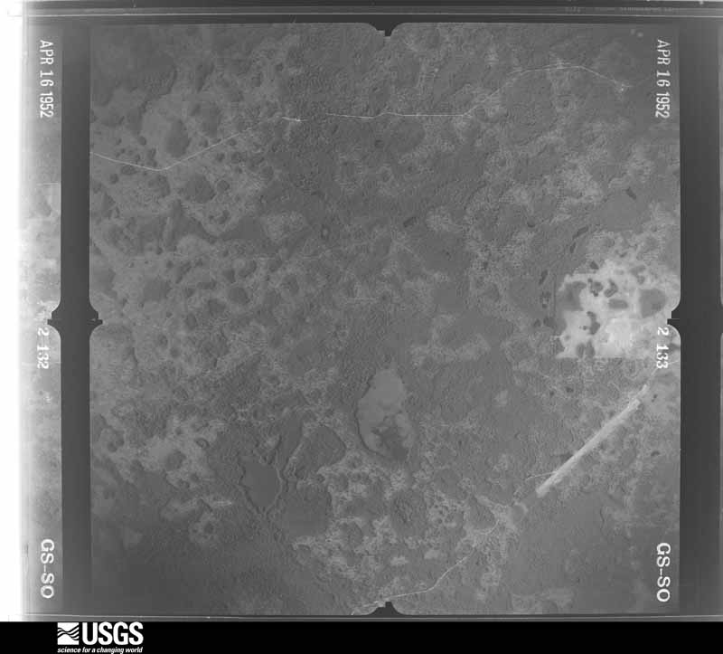 U.S. Geological Survey aerial photograph, 1952-04-16, scale 1:23600