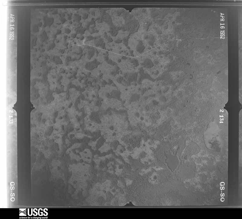U.S. Geological Survey aerial photograph, 1952-04-16, scale 1:23600
