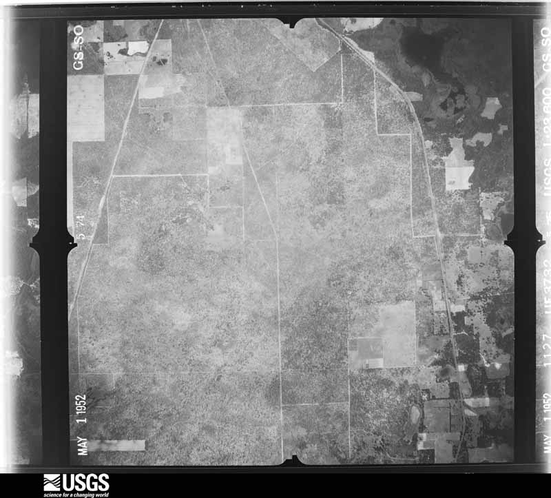 U.S. Geological Survey aerial photograph, 1952-05-01, scale 1:23600