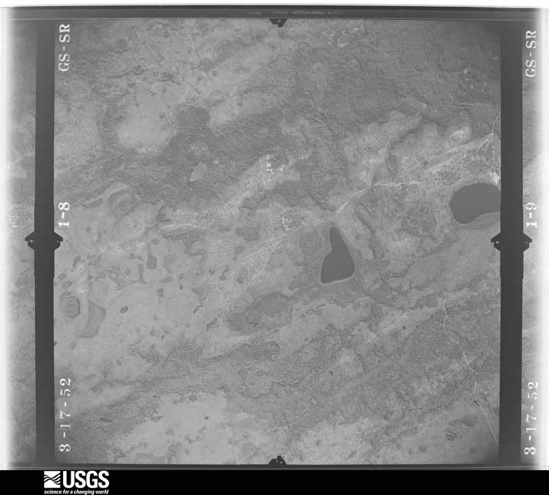 U.S. Geological Survey aerial photograph, 1952-03-17, scale 1:23600