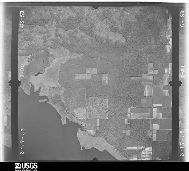 U.S. Geological Survey aerial photograph, 1952-03-17, scale 1:23600