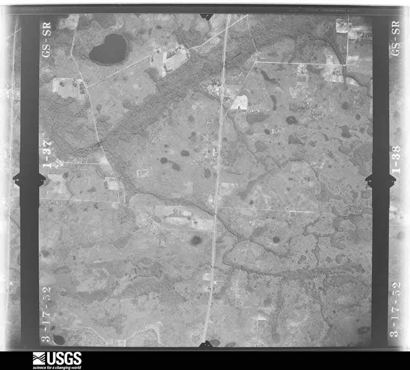 U.S. Geological Survey aerial photograph, 1952-03-17, scale 1:23600